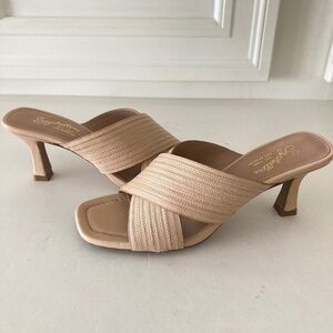 NWOT Anthropologie Seychelles Fleet Open Toe Neutral Mules
